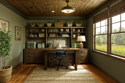 photo from pinterest of cottagecore-style interior designed (office interior) with computer desks and seating area with sofa and desk lamps and office desks and plants and windows and cabinets and lounge chairs. . with cottage style and floral patterns and organic and country style and traditional and earthy and muted colors and natural. . cinematic photo, highly detailed, cinematic lighting, ultra-detailed, ultrarealistic, photorealism, 8k. trending on pinterest. cottagecore interior design style. masterpiece, cinematic light, ultrarealistic+, photorealistic+, 8k, raw photo, realistic, sharp focus on eyes, (symmetrical eyes), (intact eyes), hyperrealistic, highest quality, best quality, , highly detailed, masterpiece, best quality, extremely detailed 8k wallpaper, masterpiece, best quality, ultra-detailed, best shadow, detailed background, detailed face, detailed eyes, high contrast, best illumination, detailed face, dulux, caustic, dynamic angle, detailed glow. dramatic lighting. highly detailed, insanely detailed hair, symmetrical, intricate details, professionally retouched, 8k high definition. strong bokeh. award winning photo.