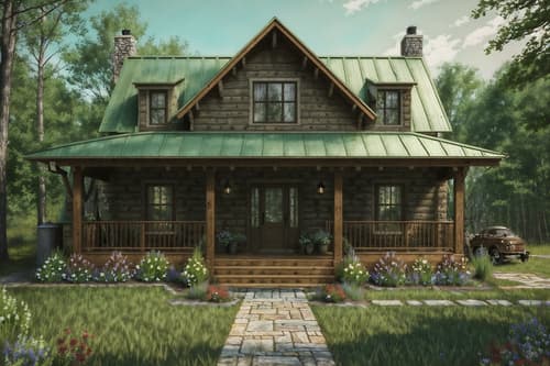 photo from pinterest of cottagecore-style exterior designed (house exterior exterior) . with country style and earthy and floral patterns and natural and muted colors and traditional and cottage style and organic. . cinematic photo, highly detailed, cinematic lighting, ultra-detailed, ultrarealistic, photorealism, 8k. trending on pinterest. cottagecore exterior design style. masterpiece, cinematic light, ultrarealistic+, photorealistic+, 8k, raw photo, realistic, sharp focus on eyes, (symmetrical eyes), (intact eyes), hyperrealistic, highest quality, best quality, , highly detailed, masterpiece, best quality, extremely detailed 8k wallpaper, masterpiece, best quality, ultra-detailed, best shadow, detailed background, detailed face, detailed eyes, high contrast, best illumination, detailed face, dulux, caustic, dynamic angle, detailed glow. dramatic lighting. highly detailed, insanely detailed hair, symmetrical, intricate details, professionally retouched, 8k high definition. strong bokeh. award winning photo.