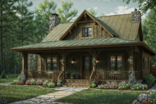 photo from pinterest of cottagecore-style exterior designed (house exterior exterior) . with country style and earthy and floral patterns and natural and muted colors and traditional and cottage style and organic. . cinematic photo, highly detailed, cinematic lighting, ultra-detailed, ultrarealistic, photorealism, 8k. trending on pinterest. cottagecore exterior design style. masterpiece, cinematic light, ultrarealistic+, photorealistic+, 8k, raw photo, realistic, sharp focus on eyes, (symmetrical eyes), (intact eyes), hyperrealistic, highest quality, best quality, , highly detailed, masterpiece, best quality, extremely detailed 8k wallpaper, masterpiece, best quality, ultra-detailed, best shadow, detailed background, detailed face, detailed eyes, high contrast, best illumination, detailed face, dulux, caustic, dynamic angle, detailed glow. dramatic lighting. highly detailed, insanely detailed hair, symmetrical, intricate details, professionally retouched, 8k high definition. strong bokeh. award winning photo.