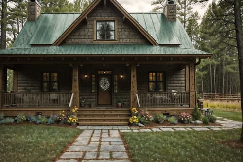 photo from pinterest of cottagecore-style exterior designed (house exterior exterior) . with country style and earthy and floral patterns and natural and muted colors and traditional and cottage style and organic. . cinematic photo, highly detailed, cinematic lighting, ultra-detailed, ultrarealistic, photorealism, 8k. trending on pinterest. cottagecore exterior design style. masterpiece, cinematic light, ultrarealistic+, photorealistic+, 8k, raw photo, realistic, sharp focus on eyes, (symmetrical eyes), (intact eyes), hyperrealistic, highest quality, best quality, , highly detailed, masterpiece, best quality, extremely detailed 8k wallpaper, masterpiece, best quality, ultra-detailed, best shadow, detailed background, detailed face, detailed eyes, high contrast, best illumination, detailed face, dulux, caustic, dynamic angle, detailed glow. dramatic lighting. highly detailed, insanely detailed hair, symmetrical, intricate details, professionally retouched, 8k high definition. strong bokeh. award winning photo.