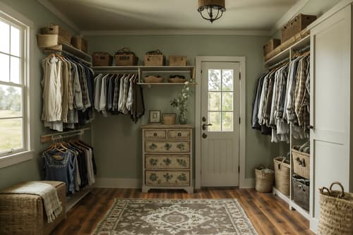 photo from pinterest of cottagecore-style interior designed (walk in closet interior) . with cottage style and country style and muted colors and natural and rustic and organic and earthy and floral patterns. . cinematic photo, highly detailed, cinematic lighting, ultra-detailed, ultrarealistic, photorealism, 8k. trending on pinterest. cottagecore interior design style. masterpiece, cinematic light, ultrarealistic+, photorealistic+, 8k, raw photo, realistic, sharp focus on eyes, (symmetrical eyes), (intact eyes), hyperrealistic, highest quality, best quality, , highly detailed, masterpiece, best quality, extremely detailed 8k wallpaper, masterpiece, best quality, ultra-detailed, best shadow, detailed background, detailed face, detailed eyes, high contrast, best illumination, detailed face, dulux, caustic, dynamic angle, detailed glow. dramatic lighting. highly detailed, insanely detailed hair, symmetrical, intricate details, professionally retouched, 8k high definition. strong bokeh. award winning photo.