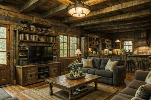 photo from pinterest of cottagecore-style interior designed (living room interior) with televisions and coffee tables and occasional tables and chairs and electric lamps and plant and bookshelves and furniture. . with cottage style and traditional and natural and rustic and earthy and muted colors and country style and organic. . cinematic photo, highly detailed, cinematic lighting, ultra-detailed, ultrarealistic, photorealism, 8k. trending on pinterest. cottagecore interior design style. masterpiece, cinematic light, ultrarealistic+, photorealistic+, 8k, raw photo, realistic, sharp focus on eyes, (symmetrical eyes), (intact eyes), hyperrealistic, highest quality, best quality, , highly detailed, masterpiece, best quality, extremely detailed 8k wallpaper, masterpiece, best quality, ultra-detailed, best shadow, detailed background, detailed face, detailed eyes, high contrast, best illumination, detailed face, dulux, caustic, dynamic angle, detailed glow. dramatic lighting. highly detailed, insanely detailed hair, symmetrical, intricate details, professionally retouched, 8k high definition. strong bokeh. award winning photo.