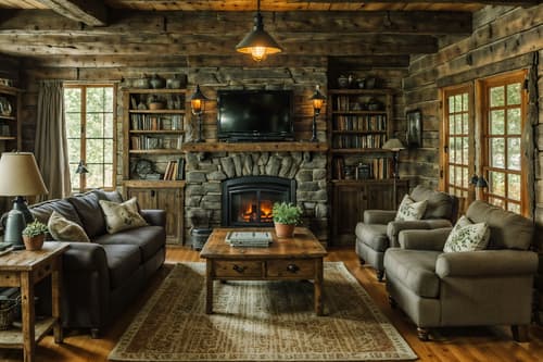 photo from pinterest of cottagecore-style interior designed (living room interior) with televisions and coffee tables and occasional tables and chairs and electric lamps and plant and bookshelves and furniture. . with cottage style and traditional and natural and rustic and earthy and muted colors and country style and organic. . cinematic photo, highly detailed, cinematic lighting, ultra-detailed, ultrarealistic, photorealism, 8k. trending on pinterest. cottagecore interior design style. masterpiece, cinematic light, ultrarealistic+, photorealistic+, 8k, raw photo, realistic, sharp focus on eyes, (symmetrical eyes), (intact eyes), hyperrealistic, highest quality, best quality, , highly detailed, masterpiece, best quality, extremely detailed 8k wallpaper, masterpiece, best quality, ultra-detailed, best shadow, detailed background, detailed face, detailed eyes, high contrast, best illumination, detailed face, dulux, caustic, dynamic angle, detailed glow. dramatic lighting. highly detailed, insanely detailed hair, symmetrical, intricate details, professionally retouched, 8k high definition. strong bokeh. award winning photo.