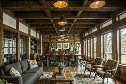 photo from pinterest of cottagecore-style interior designed (coworking space interior) with office desks and office chairs and seating area with sofa and lounge chairs and office desks. . with organic and earthy and floral patterns and cottage style and traditional and muted colors and country style and rustic. . cinematic photo, highly detailed, cinematic lighting, ultra-detailed, ultrarealistic, photorealism, 8k. trending on pinterest. cottagecore interior design style. masterpiece, cinematic light, ultrarealistic+, photorealistic+, 8k, raw photo, realistic, sharp focus on eyes, (symmetrical eyes), (intact eyes), hyperrealistic, highest quality, best quality, , highly detailed, masterpiece, best quality, extremely detailed 8k wallpaper, masterpiece, best quality, ultra-detailed, best shadow, detailed background, detailed face, detailed eyes, high contrast, best illumination, detailed face, dulux, caustic, dynamic angle, detailed glow. dramatic lighting. highly detailed, insanely detailed hair, symmetrical, intricate details, professionally retouched, 8k high definition. strong bokeh. award winning photo.