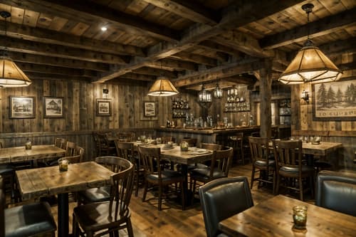 photo from pinterest of cottagecore-style interior designed (restaurant interior) with restaurant chairs and restaurant decor and restaurant bar and restaurant dining tables and restaurant chairs. . with rustic and earthy and traditional and cottage style and country style and organic and muted colors and natural. . cinematic photo, highly detailed, cinematic lighting, ultra-detailed, ultrarealistic, photorealism, 8k. trending on pinterest. cottagecore interior design style. masterpiece, cinematic light, ultrarealistic+, photorealistic+, 8k, raw photo, realistic, sharp focus on eyes, (symmetrical eyes), (intact eyes), hyperrealistic, highest quality, best quality, , highly detailed, masterpiece, best quality, extremely detailed 8k wallpaper, masterpiece, best quality, ultra-detailed, best shadow, detailed background, detailed face, detailed eyes, high contrast, best illumination, detailed face, dulux, caustic, dynamic angle, detailed glow. dramatic lighting. highly detailed, insanely detailed hair, symmetrical, intricate details, professionally retouched, 8k high definition. strong bokeh. award winning photo.