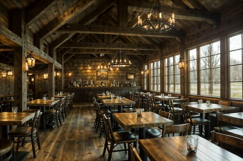 photo from pinterest of cottagecore-style interior designed (restaurant interior) with restaurant chairs and restaurant decor and restaurant bar and restaurant dining tables and restaurant chairs. . with rustic and earthy and traditional and cottage style and country style and organic and muted colors and natural. . cinematic photo, highly detailed, cinematic lighting, ultra-detailed, ultrarealistic, photorealism, 8k. trending on pinterest. cottagecore interior design style. masterpiece, cinematic light, ultrarealistic+, photorealistic+, 8k, raw photo, realistic, sharp focus on eyes, (symmetrical eyes), (intact eyes), hyperrealistic, highest quality, best quality, , highly detailed, masterpiece, best quality, extremely detailed 8k wallpaper, masterpiece, best quality, ultra-detailed, best shadow, detailed background, detailed face, detailed eyes, high contrast, best illumination, detailed face, dulux, caustic, dynamic angle, detailed glow. dramatic lighting. highly detailed, insanely detailed hair, symmetrical, intricate details, professionally retouched, 8k high definition. strong bokeh. award winning photo.