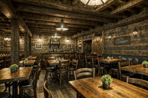 photo from pinterest of cottagecore-style interior designed (restaurant interior) with restaurant chairs and restaurant decor and restaurant bar and restaurant dining tables and restaurant chairs. . with rustic and earthy and traditional and cottage style and country style and organic and muted colors and natural. . cinematic photo, highly detailed, cinematic lighting, ultra-detailed, ultrarealistic, photorealism, 8k. trending on pinterest. cottagecore interior design style. masterpiece, cinematic light, ultrarealistic+, photorealistic+, 8k, raw photo, realistic, sharp focus on eyes, (symmetrical eyes), (intact eyes), hyperrealistic, highest quality, best quality, , highly detailed, masterpiece, best quality, extremely detailed 8k wallpaper, masterpiece, best quality, ultra-detailed, best shadow, detailed background, detailed face, detailed eyes, high contrast, best illumination, detailed face, dulux, caustic, dynamic angle, detailed glow. dramatic lighting. highly detailed, insanely detailed hair, symmetrical, intricate details, professionally retouched, 8k high definition. strong bokeh. award winning photo.