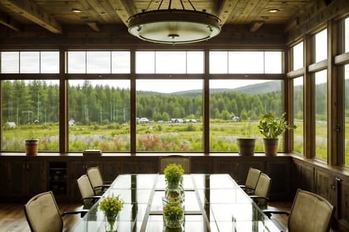 photo from pinterest of cottagecore-style interior designed (meeting room interior) with glass walls and boardroom table and cabinets and vase and glass doors and plant and office chairs and painting or photo on wall. . with earthy and floral patterns and traditional and muted colors and natural and cottage style and country style and rustic. . cinematic photo, highly detailed, cinematic lighting, ultra-detailed, ultrarealistic, photorealism, 8k. trending on pinterest. cottagecore interior design style. masterpiece, cinematic light, ultrarealistic+, photorealistic+, 8k, raw photo, realistic, sharp focus on eyes, (symmetrical eyes), (intact eyes), hyperrealistic, highest quality, best quality, , highly detailed, masterpiece, best quality, extremely detailed 8k wallpaper, masterpiece, best quality, ultra-detailed, best shadow, detailed background, detailed face, detailed eyes, high contrast, best illumination, detailed face, dulux, caustic, dynamic angle, detailed glow. dramatic lighting. highly detailed, insanely detailed hair, symmetrical, intricate details, professionally retouched, 8k high definition. strong bokeh. award winning photo.