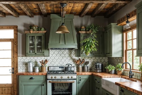 photo from pinterest of cottagecore-style interior designed (kitchen interior) with plant and worktops and refrigerator and sink and kitchen cabinets and stove and plant. . with organic and cottage style and floral patterns and natural and rustic and traditional and muted colors and country style. . cinematic photo, highly detailed, cinematic lighting, ultra-detailed, ultrarealistic, photorealism, 8k. trending on pinterest. cottagecore interior design style. masterpiece, cinematic light, ultrarealistic+, photorealistic+, 8k, raw photo, realistic, sharp focus on eyes, (symmetrical eyes), (intact eyes), hyperrealistic, highest quality, best quality, , highly detailed, masterpiece, best quality, extremely detailed 8k wallpaper, masterpiece, best quality, ultra-detailed, best shadow, detailed background, detailed face, detailed eyes, high contrast, best illumination, detailed face, dulux, caustic, dynamic angle, detailed glow. dramatic lighting. highly detailed, insanely detailed hair, symmetrical, intricate details, professionally retouched, 8k high definition. strong bokeh. award winning photo.