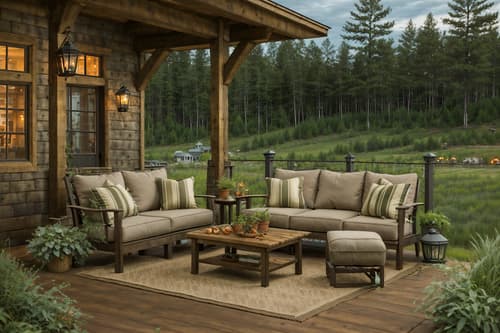 photo from pinterest of cottagecore-style designed (outdoor patio ) with patio couch with pillows and deck with deck chairs and grass and plant and barbeque or grill and patio couch with pillows. . with cottage style and country style and rustic and earthy and traditional and muted colors and natural and organic. . cinematic photo, highly detailed, cinematic lighting, ultra-detailed, ultrarealistic, photorealism, 8k. trending on pinterest. cottagecore design style. masterpiece, cinematic light, ultrarealistic+, photorealistic+, 8k, raw photo, realistic, sharp focus on eyes, (symmetrical eyes), (intact eyes), hyperrealistic, highest quality, best quality, , highly detailed, masterpiece, best quality, extremely detailed 8k wallpaper, masterpiece, best quality, ultra-detailed, best shadow, detailed background, detailed face, detailed eyes, high contrast, best illumination, detailed face, dulux, caustic, dynamic angle, detailed glow. dramatic lighting. highly detailed, insanely detailed hair, symmetrical, intricate details, professionally retouched, 8k high definition. strong bokeh. award winning photo.