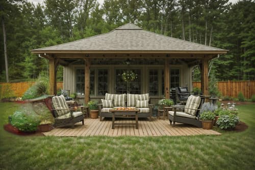 photo from pinterest of cottagecore-style designed (outdoor patio ) with patio couch with pillows and deck with deck chairs and grass and plant and barbeque or grill and patio couch with pillows. . with cottage style and country style and rustic and earthy and traditional and muted colors and natural and organic. . cinematic photo, highly detailed, cinematic lighting, ultra-detailed, ultrarealistic, photorealism, 8k. trending on pinterest. cottagecore design style. masterpiece, cinematic light, ultrarealistic+, photorealistic+, 8k, raw photo, realistic, sharp focus on eyes, (symmetrical eyes), (intact eyes), hyperrealistic, highest quality, best quality, , highly detailed, masterpiece, best quality, extremely detailed 8k wallpaper, masterpiece, best quality, ultra-detailed, best shadow, detailed background, detailed face, detailed eyes, high contrast, best illumination, detailed face, dulux, caustic, dynamic angle, detailed glow. dramatic lighting. highly detailed, insanely detailed hair, symmetrical, intricate details, professionally retouched, 8k high definition. strong bokeh. award winning photo.