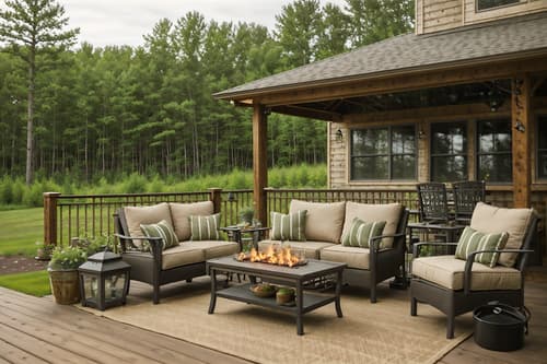 photo from pinterest of cottagecore-style designed (outdoor patio ) with patio couch with pillows and deck with deck chairs and grass and plant and barbeque or grill and patio couch with pillows. . with cottage style and country style and rustic and earthy and traditional and muted colors and natural and organic. . cinematic photo, highly detailed, cinematic lighting, ultra-detailed, ultrarealistic, photorealism, 8k. trending on pinterest. cottagecore design style. masterpiece, cinematic light, ultrarealistic+, photorealistic+, 8k, raw photo, realistic, sharp focus on eyes, (symmetrical eyes), (intact eyes), hyperrealistic, highest quality, best quality, , highly detailed, masterpiece, best quality, extremely detailed 8k wallpaper, masterpiece, best quality, ultra-detailed, best shadow, detailed background, detailed face, detailed eyes, high contrast, best illumination, detailed face, dulux, caustic, dynamic angle, detailed glow. dramatic lighting. highly detailed, insanely detailed hair, symmetrical, intricate details, professionally retouched, 8k high definition. strong bokeh. award winning photo.