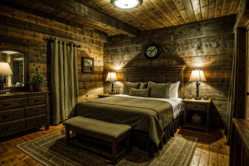photo from pinterest of cottagecore-style interior designed (hotel room interior) with bed and mirror and night light and hotel bathroom and plant and storage bench or ottoman and bedside table or night stand and accent chair. . with earthy and natural and country style and rustic and traditional and cottage style and muted colors and organic. . cinematic photo, highly detailed, cinematic lighting, ultra-detailed, ultrarealistic, photorealism, 8k. trending on pinterest. cottagecore interior design style. masterpiece, cinematic light, ultrarealistic+, photorealistic+, 8k, raw photo, realistic, sharp focus on eyes, (symmetrical eyes), (intact eyes), hyperrealistic, highest quality, best quality, , highly detailed, masterpiece, best quality, extremely detailed 8k wallpaper, masterpiece, best quality, ultra-detailed, best shadow, detailed background, detailed face, detailed eyes, high contrast, best illumination, detailed face, dulux, caustic, dynamic angle, detailed glow. dramatic lighting. highly detailed, insanely detailed hair, symmetrical, intricate details, professionally retouched, 8k high definition. strong bokeh. award winning photo.