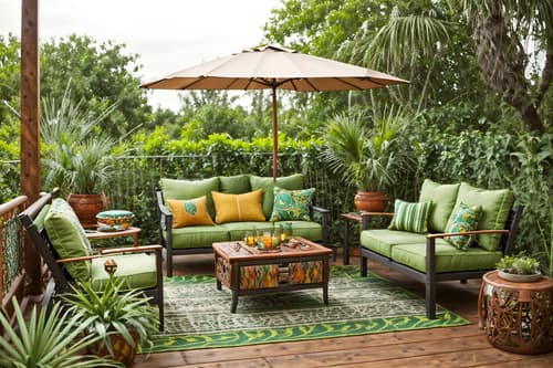 photo from pinterest of bohemian-style designed (outdoor patio ) with deck with deck chairs and barbeque or grill and patio couch with pillows and plant and grass and deck with deck chairs. . with travel trinkets and mixed patterns and playful textures and bold patterns and lush green nature and woods and carefree layers of pattern, texture, and color and bold colors. . cinematic photo, highly detailed, cinematic lighting, ultra-detailed, ultrarealistic, photorealism, 8k. trending on pinterest. bohemian design style. masterpiece, cinematic light, ultrarealistic+, photorealistic+, 8k, raw photo, realistic, sharp focus on eyes, (symmetrical eyes), (intact eyes), hyperrealistic, highest quality, best quality, , highly detailed, masterpiece, best quality, extremely detailed 8k wallpaper, masterpiece, best quality, ultra-detailed, best shadow, detailed background, detailed face, detailed eyes, high contrast, best illumination, detailed face, dulux, caustic, dynamic angle, detailed glow. dramatic lighting. highly detailed, insanely detailed hair, symmetrical, intricate details, professionally retouched, 8k high definition. strong bokeh. award winning photo.