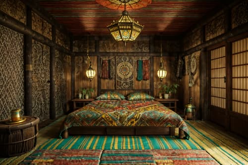photo from pinterest of bohemian-style interior designed (onsen interior) . with bold colors and metals and animal hides and carefree layers of pattern, texture, and color and natural materials and playful patterns and mixed patterns and playful colors. . cinematic photo, highly detailed, cinematic lighting, ultra-detailed, ultrarealistic, photorealism, 8k. trending on pinterest. bohemian interior design style. masterpiece, cinematic light, ultrarealistic+, photorealistic+, 8k, raw photo, realistic, sharp focus on eyes, (symmetrical eyes), (intact eyes), hyperrealistic, highest quality, best quality, , highly detailed, masterpiece, best quality, extremely detailed 8k wallpaper, masterpiece, best quality, ultra-detailed, best shadow, detailed background, detailed face, detailed eyes, high contrast, best illumination, detailed face, dulux, caustic, dynamic angle, detailed glow. dramatic lighting. highly detailed, insanely detailed hair, symmetrical, intricate details, professionally retouched, 8k high definition. strong bokeh. award winning photo.