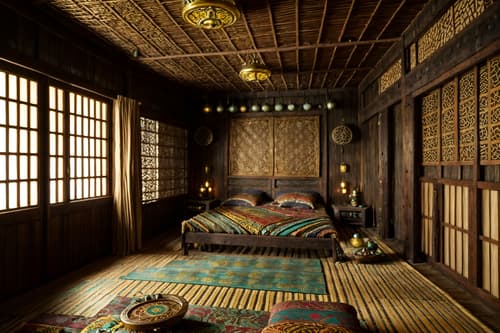 photo from pinterest of bohemian-style interior designed (onsen interior) . with bold colors and metals and animal hides and carefree layers of pattern, texture, and color and natural materials and playful patterns and mixed patterns and playful colors. . cinematic photo, highly detailed, cinematic lighting, ultra-detailed, ultrarealistic, photorealism, 8k. trending on pinterest. bohemian interior design style. masterpiece, cinematic light, ultrarealistic+, photorealistic+, 8k, raw photo, realistic, sharp focus on eyes, (symmetrical eyes), (intact eyes), hyperrealistic, highest quality, best quality, , highly detailed, masterpiece, best quality, extremely detailed 8k wallpaper, masterpiece, best quality, ultra-detailed, best shadow, detailed background, detailed face, detailed eyes, high contrast, best illumination, detailed face, dulux, caustic, dynamic angle, detailed glow. dramatic lighting. highly detailed, insanely detailed hair, symmetrical, intricate details, professionally retouched, 8k high definition. strong bokeh. award winning photo.