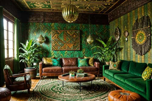 photo from pinterest of bohemian-style interior designed (gaming room interior) . with metals and woods and playful textures and bold patterns and animal hides and lush green nature and carefree layers of pattern, texture, and color and natural materials. . cinematic photo, highly detailed, cinematic lighting, ultra-detailed, ultrarealistic, photorealism, 8k. trending on pinterest. bohemian interior design style. masterpiece, cinematic light, ultrarealistic+, photorealistic+, 8k, raw photo, realistic, sharp focus on eyes, (symmetrical eyes), (intact eyes), hyperrealistic, highest quality, best quality, , highly detailed, masterpiece, best quality, extremely detailed 8k wallpaper, masterpiece, best quality, ultra-detailed, best shadow, detailed background, detailed face, detailed eyes, high contrast, best illumination, detailed face, dulux, caustic, dynamic angle, detailed glow. dramatic lighting. highly detailed, insanely detailed hair, symmetrical, intricate details, professionally retouched, 8k high definition. strong bokeh. award winning photo.