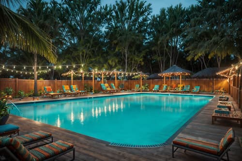 photo from pinterest of bohemian-style designed (outdoor pool area ) with pool lounge chairs and pool lights and pool and pool lounge chairs. . with mixed patterns and a lack of structure and travel trinkets and metals and playful colors and playful textures and woods and animal hides. . cinematic photo, highly detailed, cinematic lighting, ultra-detailed, ultrarealistic, photorealism, 8k. trending on pinterest. bohemian design style. masterpiece, cinematic light, ultrarealistic+, photorealistic+, 8k, raw photo, realistic, sharp focus on eyes, (symmetrical eyes), (intact eyes), hyperrealistic, highest quality, best quality, , highly detailed, masterpiece, best quality, extremely detailed 8k wallpaper, masterpiece, best quality, ultra-detailed, best shadow, detailed background, detailed face, detailed eyes, high contrast, best illumination, detailed face, dulux, caustic, dynamic angle, detailed glow. dramatic lighting. highly detailed, insanely detailed hair, symmetrical, intricate details, professionally retouched, 8k high definition. strong bokeh. award winning photo.