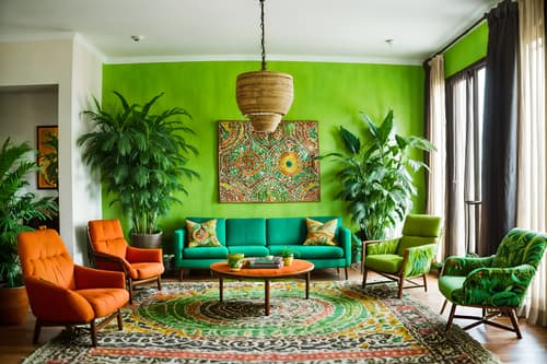 photo from pinterest of bohemian-style interior designed (hotel lobby interior) with lounge chairs and coffee tables and check in desk and hanging lamps and plant and sofas and rug and furniture. . with lush green nature and bold colors and carefree layers of pattern, texture, and color and animal hides and playful colors and playful patterns and a lack of structure and natural materials. . cinematic photo, highly detailed, cinematic lighting, ultra-detailed, ultrarealistic, photorealism, 8k. trending on pinterest. bohemian interior design style. masterpiece, cinematic light, ultrarealistic+, photorealistic+, 8k, raw photo, realistic, sharp focus on eyes, (symmetrical eyes), (intact eyes), hyperrealistic, highest quality, best quality, , highly detailed, masterpiece, best quality, extremely detailed 8k wallpaper, masterpiece, best quality, ultra-detailed, best shadow, detailed background, detailed face, detailed eyes, high contrast, best illumination, detailed face, dulux, caustic, dynamic angle, detailed glow. dramatic lighting. highly detailed, insanely detailed hair, symmetrical, intricate details, professionally retouched, 8k high definition. strong bokeh. award winning photo.