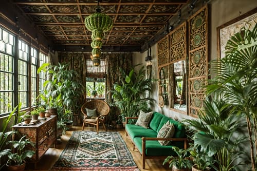 photo from pinterest of bohemian-style interior designed (clothing store interior) . with playful textures and lush green nature and a lack of structure and playful patterns and woods and natural materials and mixed patterns and bold patterns. . cinematic photo, highly detailed, cinematic lighting, ultra-detailed, ultrarealistic, photorealism, 8k. trending on pinterest. bohemian interior design style. masterpiece, cinematic light, ultrarealistic+, photorealistic+, 8k, raw photo, realistic, sharp focus on eyes, (symmetrical eyes), (intact eyes), hyperrealistic, highest quality, best quality, , highly detailed, masterpiece, best quality, extremely detailed 8k wallpaper, masterpiece, best quality, ultra-detailed, best shadow, detailed background, detailed face, detailed eyes, high contrast, best illumination, detailed face, dulux, caustic, dynamic angle, detailed glow. dramatic lighting. highly detailed, insanely detailed hair, symmetrical, intricate details, professionally retouched, 8k high definition. strong bokeh. award winning photo.
