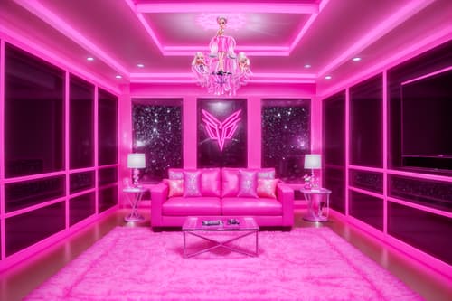 photo from pinterest of hot pink-style interior designed (gaming room interior) . with barbie glitter and sparkle and barbie bold rosy hues like fuchsia and magenta and hot pink barbie colors and barbie sofa and barbie style interior and barbie closet and barbie chairs and barbie plastic interior. . cinematic photo, highly detailed, cinematic lighting, ultra-detailed, ultrarealistic, photorealism, 8k. trending on pinterest. hot pink interior design style. masterpiece, cinematic light, ultrarealistic+, photorealistic+, 8k, raw photo, realistic, sharp focus on eyes, (symmetrical eyes), (intact eyes), hyperrealistic, highest quality, best quality, , highly detailed, masterpiece, best quality, extremely detailed 8k wallpaper, masterpiece, best quality, ultra-detailed, best shadow, detailed background, detailed face, detailed eyes, high contrast, best illumination, detailed face, dulux, caustic, dynamic angle, detailed glow. dramatic lighting. highly detailed, insanely detailed hair, symmetrical, intricate details, professionally retouched, 8k high definition. strong bokeh. award winning photo.