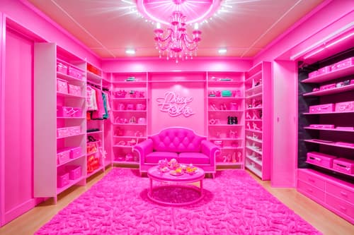 photo from pinterest of hot pink-style interior designed (clothing store interior) . with barbie closet and barbie plastic interior and barbie sofa and barbie chairs and hot pink barbie walls and barbie style interior and barbie bold rosy hues like fuchsia and magenta and barbie glitter and sparkle. . cinematic photo, highly detailed, cinematic lighting, ultra-detailed, ultrarealistic, photorealism, 8k. trending on pinterest. hot pink interior design style. masterpiece, cinematic light, ultrarealistic+, photorealistic+, 8k, raw photo, realistic, sharp focus on eyes, (symmetrical eyes), (intact eyes), hyperrealistic, highest quality, best quality, , highly detailed, masterpiece, best quality, extremely detailed 8k wallpaper, masterpiece, best quality, ultra-detailed, best shadow, detailed background, detailed face, detailed eyes, high contrast, best illumination, detailed face, dulux, caustic, dynamic angle, detailed glow. dramatic lighting. highly detailed, insanely detailed hair, symmetrical, intricate details, professionally retouched, 8k high definition. strong bokeh. award winning photo.
