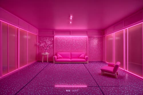 photo from pinterest of hot pink-style interior designed (onsen interior) . with barbie chairs and barbie closet and hot pink barbie colors and barbie sofa and barbie bold rosy hues like fuchsia and magenta and barbie glitter and sparkle and barbie plastic interior and hot pink barbie walls. . cinematic photo, highly detailed, cinematic lighting, ultra-detailed, ultrarealistic, photorealism, 8k. trending on pinterest. hot pink interior design style. masterpiece, cinematic light, ultrarealistic+, photorealistic+, 8k, raw photo, realistic, sharp focus on eyes, (symmetrical eyes), (intact eyes), hyperrealistic, highest quality, best quality, , highly detailed, masterpiece, best quality, extremely detailed 8k wallpaper, masterpiece, best quality, ultra-detailed, best shadow, detailed background, detailed face, detailed eyes, high contrast, best illumination, detailed face, dulux, caustic, dynamic angle, detailed glow. dramatic lighting. highly detailed, insanely detailed hair, symmetrical, intricate details, professionally retouched, 8k high definition. strong bokeh. award winning photo.