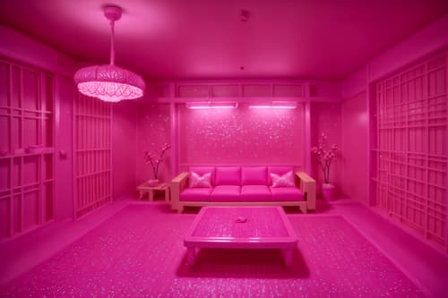 photo from pinterest of hot pink-style interior designed (onsen interior) . with barbie chairs and barbie closet and hot pink barbie colors and barbie sofa and barbie bold rosy hues like fuchsia and magenta and barbie glitter and sparkle and barbie plastic interior and hot pink barbie walls. . cinematic photo, highly detailed, cinematic lighting, ultra-detailed, ultrarealistic, photorealism, 8k. trending on pinterest. hot pink interior design style. masterpiece, cinematic light, ultrarealistic+, photorealistic+, 8k, raw photo, realistic, sharp focus on eyes, (symmetrical eyes), (intact eyes), hyperrealistic, highest quality, best quality, , highly detailed, masterpiece, best quality, extremely detailed 8k wallpaper, masterpiece, best quality, ultra-detailed, best shadow, detailed background, detailed face, detailed eyes, high contrast, best illumination, detailed face, dulux, caustic, dynamic angle, detailed glow. dramatic lighting. highly detailed, insanely detailed hair, symmetrical, intricate details, professionally retouched, 8k high definition. strong bokeh. award winning photo.
