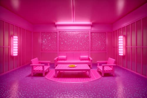 photo from pinterest of hot pink-style interior designed (onsen interior) . with barbie chairs and barbie closet and hot pink barbie colors and barbie sofa and barbie bold rosy hues like fuchsia and magenta and barbie glitter and sparkle and barbie plastic interior and hot pink barbie walls. . cinematic photo, highly detailed, cinematic lighting, ultra-detailed, ultrarealistic, photorealism, 8k. trending on pinterest. hot pink interior design style. masterpiece, cinematic light, ultrarealistic+, photorealistic+, 8k, raw photo, realistic, sharp focus on eyes, (symmetrical eyes), (intact eyes), hyperrealistic, highest quality, best quality, , highly detailed, masterpiece, best quality, extremely detailed 8k wallpaper, masterpiece, best quality, ultra-detailed, best shadow, detailed background, detailed face, detailed eyes, high contrast, best illumination, detailed face, dulux, caustic, dynamic angle, detailed glow. dramatic lighting. highly detailed, insanely detailed hair, symmetrical, intricate details, professionally retouched, 8k high definition. strong bokeh. award winning photo.