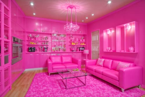 photo from pinterest of hot pink-style interior designed (coffee shop interior) . with barbie sofa and barbie closet and barbie bold rosy hues like fuchsia and magenta and barbie plastic interior and hot pink barbie colors and barbie style interior and hot pink barbie walls and barbie glitter and sparkle. . cinematic photo, highly detailed, cinematic lighting, ultra-detailed, ultrarealistic, photorealism, 8k. trending on pinterest. hot pink interior design style. masterpiece, cinematic light, ultrarealistic+, photorealistic+, 8k, raw photo, realistic, sharp focus on eyes, (symmetrical eyes), (intact eyes), hyperrealistic, highest quality, best quality, , highly detailed, masterpiece, best quality, extremely detailed 8k wallpaper, masterpiece, best quality, ultra-detailed, best shadow, detailed background, detailed face, detailed eyes, high contrast, best illumination, detailed face, dulux, caustic, dynamic angle, detailed glow. dramatic lighting. highly detailed, insanely detailed hair, symmetrical, intricate details, professionally retouched, 8k high definition. strong bokeh. award winning photo.