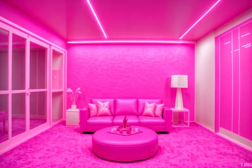 photo from pinterest of hot pink-style interior designed (exhibition space interior) . with hot pink barbie walls and barbie glitter and sparkle and hot pink barbie colors and barbie plastic interior and barbie sofa and barbie closet and barbie style interior and barbie bold rosy hues like fuchsia and magenta. . cinematic photo, highly detailed, cinematic lighting, ultra-detailed, ultrarealistic, photorealism, 8k. trending on pinterest. hot pink interior design style. masterpiece, cinematic light, ultrarealistic+, photorealistic+, 8k, raw photo, realistic, sharp focus on eyes, (symmetrical eyes), (intact eyes), hyperrealistic, highest quality, best quality, , highly detailed, masterpiece, best quality, extremely detailed 8k wallpaper, masterpiece, best quality, ultra-detailed, best shadow, detailed background, detailed face, detailed eyes, high contrast, best illumination, detailed face, dulux, caustic, dynamic angle, detailed glow. dramatic lighting. highly detailed, insanely detailed hair, symmetrical, intricate details, professionally retouched, 8k high definition. strong bokeh. award winning photo.