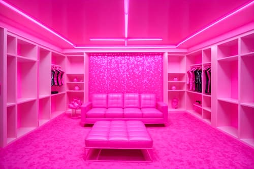 photo from pinterest of hot pink-style interior designed (exhibition space interior) . with hot pink barbie walls and barbie glitter and sparkle and hot pink barbie colors and barbie plastic interior and barbie sofa and barbie closet and barbie style interior and barbie bold rosy hues like fuchsia and magenta. . cinematic photo, highly detailed, cinematic lighting, ultra-detailed, ultrarealistic, photorealism, 8k. trending on pinterest. hot pink interior design style. masterpiece, cinematic light, ultrarealistic+, photorealistic+, 8k, raw photo, realistic, sharp focus on eyes, (symmetrical eyes), (intact eyes), hyperrealistic, highest quality, best quality, , highly detailed, masterpiece, best quality, extremely detailed 8k wallpaper, masterpiece, best quality, ultra-detailed, best shadow, detailed background, detailed face, detailed eyes, high contrast, best illumination, detailed face, dulux, caustic, dynamic angle, detailed glow. dramatic lighting. highly detailed, insanely detailed hair, symmetrical, intricate details, professionally retouched, 8k high definition. strong bokeh. award winning photo.