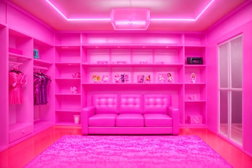 photo from pinterest of hot pink-style interior designed (exhibition space interior) . with hot pink barbie walls and barbie glitter and sparkle and hot pink barbie colors and barbie plastic interior and barbie sofa and barbie closet and barbie style interior and barbie bold rosy hues like fuchsia and magenta. . cinematic photo, highly detailed, cinematic lighting, ultra-detailed, ultrarealistic, photorealism, 8k. trending on pinterest. hot pink interior design style. masterpiece, cinematic light, ultrarealistic+, photorealistic+, 8k, raw photo, realistic, sharp focus on eyes, (symmetrical eyes), (intact eyes), hyperrealistic, highest quality, best quality, , highly detailed, masterpiece, best quality, extremely detailed 8k wallpaper, masterpiece, best quality, ultra-detailed, best shadow, detailed background, detailed face, detailed eyes, high contrast, best illumination, detailed face, dulux, caustic, dynamic angle, detailed glow. dramatic lighting. highly detailed, insanely detailed hair, symmetrical, intricate details, professionally retouched, 8k high definition. strong bokeh. award winning photo.
