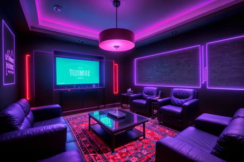 photo from pinterest of gaming room-style interior designed (hotel lobby interior) with rug and furniture and hanging lamps and sofas and plant and check in desk and coffee tables and lounge chairs. . with dark walls and multiple displays and neon letters on wall and computer desk with computer displays and keyboard and gaming chair and purple, red and blue fade light and purple and red lights and speakers. . cinematic photo, highly detailed, cinematic lighting, ultra-detailed, ultrarealistic, photorealism, 8k. trending on pinterest. gaming room interior design style. masterpiece, cinematic light, ultrarealistic+, photorealistic+, 8k, raw photo, realistic, sharp focus on eyes, (symmetrical eyes), (intact eyes), hyperrealistic, highest quality, best quality, , highly detailed, masterpiece, best quality, extremely detailed 8k wallpaper, masterpiece, best quality, ultra-detailed, best shadow, detailed background, detailed face, detailed eyes, high contrast, best illumination, detailed face, dulux, caustic, dynamic angle, detailed glow. dramatic lighting. highly detailed, insanely detailed hair, symmetrical, intricate details, professionally retouched, 8k high definition. strong bokeh. award winning photo.