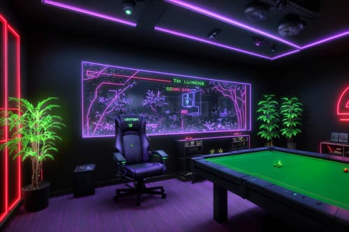 photo from pinterest of gaming room-style designed (outdoor garden ) with garden plants and garden tree and grass and garden plants. . with purple and red lights and at night and dark room and neon letters on wall and dark walls and gaming chair and purple, red and blue fade light and neon lights. . cinematic photo, highly detailed, cinematic lighting, ultra-detailed, ultrarealistic, photorealism, 8k. trending on pinterest. gaming room design style. masterpiece, cinematic light, ultrarealistic+, photorealistic+, 8k, raw photo, realistic, sharp focus on eyes, (symmetrical eyes), (intact eyes), hyperrealistic, highest quality, best quality, , highly detailed, masterpiece, best quality, extremely detailed 8k wallpaper, masterpiece, best quality, ultra-detailed, best shadow, detailed background, detailed face, detailed eyes, high contrast, best illumination, detailed face, dulux, caustic, dynamic angle, detailed glow. dramatic lighting. highly detailed, insanely detailed hair, symmetrical, intricate details, professionally retouched, 8k high definition. strong bokeh. award winning photo.