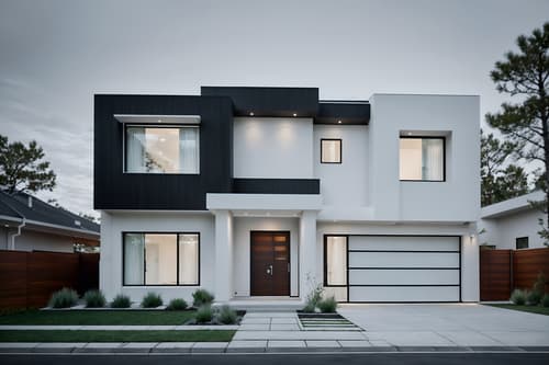 photo from pinterest of minimalist-style exterior designed (house exterior exterior) . with clean lines and lots of light and a monochromatic palette with colour used as an accent and an open floor plan and functional furniture and focus on the shape, colour and texture of just a few of essential elements and clean lines. . cinematic photo, highly detailed, cinematic lighting, ultra-detailed, ultrarealistic, photorealism, 8k. trending on pinterest. minimalist exterior design style. masterpiece, cinematic light, ultrarealistic+, photorealistic+, 8k, raw photo, realistic, sharp focus on eyes, (symmetrical eyes), (intact eyes), hyperrealistic, highest quality, best quality, , highly detailed, masterpiece, best quality, extremely detailed 8k wallpaper, masterpiece, best quality, ultra-detailed, best shadow, detailed background, detailed face, detailed eyes, high contrast, best illumination, detailed face, dulux, caustic, dynamic angle, detailed glow. dramatic lighting. highly detailed, insanely detailed hair, symmetrical, intricate details, professionally retouched, 8k high definition. strong bokeh. award winning photo.