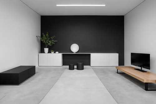 photo from pinterest of minimalist-style interior designed (exhibition space interior) . with focus on the shape, colour and texture of just a few of essential elements and functional furniture and lots of light and clean lines and a monochromatic palette with colour used as an accent and an open floor plan and focus on the shape, colour and texture of just a few of essential elements. . cinematic photo, highly detailed, cinematic lighting, ultra-detailed, ultrarealistic, photorealism, 8k. trending on pinterest. minimalist interior design style. masterpiece, cinematic light, ultrarealistic+, photorealistic+, 8k, raw photo, realistic, sharp focus on eyes, (symmetrical eyes), (intact eyes), hyperrealistic, highest quality, best quality, , highly detailed, masterpiece, best quality, extremely detailed 8k wallpaper, masterpiece, best quality, ultra-detailed, best shadow, detailed background, detailed face, detailed eyes, high contrast, best illumination, detailed face, dulux, caustic, dynamic angle, detailed glow. dramatic lighting. highly detailed, insanely detailed hair, symmetrical, intricate details, professionally retouched, 8k high definition. strong bokeh. award winning photo.