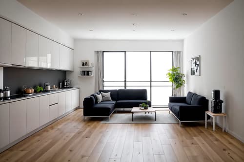 photo from pinterest of minimalist-style interior designed (kitchen living combo interior) with coffee tables and chairs and occasional tables and stove and worktops and refrigerator and furniture and sofa. . with lots of light and functional furniture and focus on the shape, colour and texture of just a few of essential elements and clean lines and an open floor plan and a monochromatic palette with colour used as an accent and lots of light. . cinematic photo, highly detailed, cinematic lighting, ultra-detailed, ultrarealistic, photorealism, 8k. trending on pinterest. minimalist interior design style. masterpiece, cinematic light, ultrarealistic+, photorealistic+, 8k, raw photo, realistic, sharp focus on eyes, (symmetrical eyes), (intact eyes), hyperrealistic, highest quality, best quality, , highly detailed, masterpiece, best quality, extremely detailed 8k wallpaper, masterpiece, best quality, ultra-detailed, best shadow, detailed background, detailed face, detailed eyes, high contrast, best illumination, detailed face, dulux, caustic, dynamic angle, detailed glow. dramatic lighting. highly detailed, insanely detailed hair, symmetrical, intricate details, professionally retouched, 8k high definition. strong bokeh. award winning photo.
