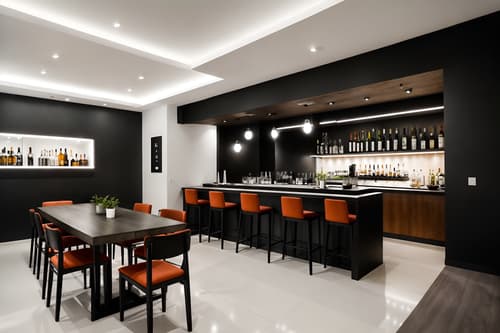 photo from pinterest of minimalist-style interior designed (restaurant interior) with restaurant decor and restaurant bar and restaurant dining tables and restaurant chairs and restaurant decor. . with a monochromatic palette with colour used as an accent and functional furniture and an open floor plan and focus on the shape, colour and texture of just a few of essential elements and lots of light and clean lines and a monochromatic palette with colour used as an accent. . cinematic photo, highly detailed, cinematic lighting, ultra-detailed, ultrarealistic, photorealism, 8k. trending on pinterest. minimalist interior design style. masterpiece, cinematic light, ultrarealistic+, photorealistic+, 8k, raw photo, realistic, sharp focus on eyes, (symmetrical eyes), (intact eyes), hyperrealistic, highest quality, best quality, , highly detailed, masterpiece, best quality, extremely detailed 8k wallpaper, masterpiece, best quality, ultra-detailed, best shadow, detailed background, detailed face, detailed eyes, high contrast, best illumination, detailed face, dulux, caustic, dynamic angle, detailed glow. dramatic lighting. highly detailed, insanely detailed hair, symmetrical, intricate details, professionally retouched, 8k high definition. strong bokeh. award winning photo.