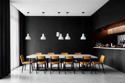 photo from pinterest of minimalist-style interior designed (restaurant interior) with restaurant decor and restaurant bar and restaurant dining tables and restaurant chairs and restaurant decor. . with a monochromatic palette with colour used as an accent and functional furniture and an open floor plan and focus on the shape, colour and texture of just a few of essential elements and lots of light and clean lines and a monochromatic palette with colour used as an accent. . cinematic photo, highly detailed, cinematic lighting, ultra-detailed, ultrarealistic, photorealism, 8k. trending on pinterest. minimalist interior design style. masterpiece, cinematic light, ultrarealistic+, photorealistic+, 8k, raw photo, realistic, sharp focus on eyes, (symmetrical eyes), (intact eyes), hyperrealistic, highest quality, best quality, , highly detailed, masterpiece, best quality, extremely detailed 8k wallpaper, masterpiece, best quality, ultra-detailed, best shadow, detailed background, detailed face, detailed eyes, high contrast, best illumination, detailed face, dulux, caustic, dynamic angle, detailed glow. dramatic lighting. highly detailed, insanely detailed hair, symmetrical, intricate details, professionally retouched, 8k high definition. strong bokeh. award winning photo.