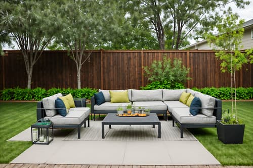 photo from pinterest of minimalist-style designed (outdoor patio ) with grass and patio couch with pillows and barbeque or grill and plant and deck with deck chairs and grass. . with functional furniture and an open floor plan and focus on the shape, colour and texture of just a few of essential elements and lots of light and clean lines and a monochromatic palette with colour used as an accent and functional furniture. . cinematic photo, highly detailed, cinematic lighting, ultra-detailed, ultrarealistic, photorealism, 8k. trending on pinterest. minimalist design style. masterpiece, cinematic light, ultrarealistic+, photorealistic+, 8k, raw photo, realistic, sharp focus on eyes, (symmetrical eyes), (intact eyes), hyperrealistic, highest quality, best quality, , highly detailed, masterpiece, best quality, extremely detailed 8k wallpaper, masterpiece, best quality, ultra-detailed, best shadow, detailed background, detailed face, detailed eyes, high contrast, best illumination, detailed face, dulux, caustic, dynamic angle, detailed glow. dramatic lighting. highly detailed, insanely detailed hair, symmetrical, intricate details, professionally retouched, 8k high definition. strong bokeh. award winning photo.