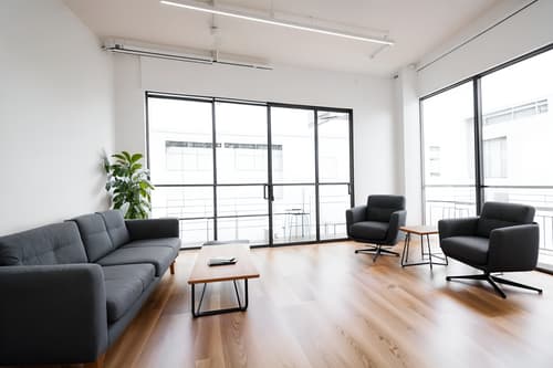 photo from pinterest of minimalist-style interior designed (coworking space interior) with office desks and lounge chairs and office chairs and seating area with sofa and office desks. . with a monochromatic palette with colour used as an accent and an open floor plan and lots of light and clean lines and functional furniture and focus on the shape, colour and texture of just a few of essential elements and a monochromatic palette with colour used as an accent. . cinematic photo, highly detailed, cinematic lighting, ultra-detailed, ultrarealistic, photorealism, 8k. trending on pinterest. minimalist interior design style. masterpiece, cinematic light, ultrarealistic+, photorealistic+, 8k, raw photo, realistic, sharp focus on eyes, (symmetrical eyes), (intact eyes), hyperrealistic, highest quality, best quality, , highly detailed, masterpiece, best quality, extremely detailed 8k wallpaper, masterpiece, best quality, ultra-detailed, best shadow, detailed background, detailed face, detailed eyes, high contrast, best illumination, detailed face, dulux, caustic, dynamic angle, detailed glow. dramatic lighting. highly detailed, insanely detailed hair, symmetrical, intricate details, professionally retouched, 8k high definition. strong bokeh. award winning photo.