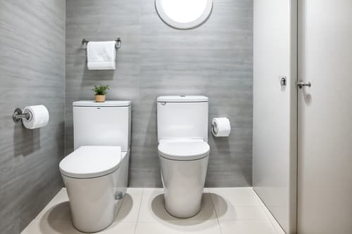 photo from pinterest of minimalist-style interior designed (toilet interior) with toilet with toilet seat up and sink with tap and toilet paper hanger and toilet with toilet seat up. . with focus on the shape, colour and texture of just a few of essential elements and an open floor plan and functional furniture and clean lines and a monochromatic palette with colour used as an accent and lots of light and focus on the shape, colour and texture of just a few of essential elements. . cinematic photo, highly detailed, cinematic lighting, ultra-detailed, ultrarealistic, photorealism, 8k. trending on pinterest. minimalist interior design style. masterpiece, cinematic light, ultrarealistic+, photorealistic+, 8k, raw photo, realistic, sharp focus on eyes, (symmetrical eyes), (intact eyes), hyperrealistic, highest quality, best quality, , highly detailed, masterpiece, best quality, extremely detailed 8k wallpaper, masterpiece, best quality, ultra-detailed, best shadow, detailed background, detailed face, detailed eyes, high contrast, best illumination, detailed face, dulux, caustic, dynamic angle, detailed glow. dramatic lighting. highly detailed, insanely detailed hair, symmetrical, intricate details, professionally retouched, 8k high definition. strong bokeh. award winning photo.