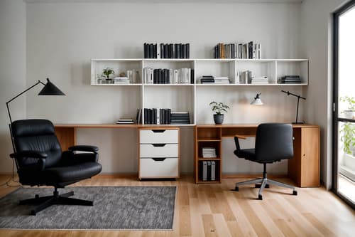photo from pinterest of minimalist-style interior designed (study room interior) with bookshelves and plant and writing desk and office chair and lounge chair and cabinets and desk lamp and bookshelves. . with a monochromatic palette with colour used as an accent and lots of light and focus on the shape, colour and texture of just a few of essential elements and functional furniture and clean lines and an open floor plan and a monochromatic palette with colour used as an accent. . cinematic photo, highly detailed, cinematic lighting, ultra-detailed, ultrarealistic, photorealism, 8k. trending on pinterest. minimalist interior design style. masterpiece, cinematic light, ultrarealistic+, photorealistic+, 8k, raw photo, realistic, sharp focus on eyes, (symmetrical eyes), (intact eyes), hyperrealistic, highest quality, best quality, , highly detailed, masterpiece, best quality, extremely detailed 8k wallpaper, masterpiece, best quality, ultra-detailed, best shadow, detailed background, detailed face, detailed eyes, high contrast, best illumination, detailed face, dulux, caustic, dynamic angle, detailed glow. dramatic lighting. highly detailed, insanely detailed hair, symmetrical, intricate details, professionally retouched, 8k high definition. strong bokeh. award winning photo.