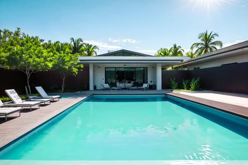 photo from pinterest of minimalist-style designed (outdoor pool area ) with pool and pool lights and pool lounge chairs and pool. . with lots of light and focus on the shape, colour and texture of just a few of essential elements and clean lines and a monochromatic palette with colour used as an accent and an open floor plan and functional furniture and lots of light. . cinematic photo, highly detailed, cinematic lighting, ultra-detailed, ultrarealistic, photorealism, 8k. trending on pinterest. minimalist design style. masterpiece, cinematic light, ultrarealistic+, photorealistic+, 8k, raw photo, realistic, sharp focus on eyes, (symmetrical eyes), (intact eyes), hyperrealistic, highest quality, best quality, , highly detailed, masterpiece, best quality, extremely detailed 8k wallpaper, masterpiece, best quality, ultra-detailed, best shadow, detailed background, detailed face, detailed eyes, high contrast, best illumination, detailed face, dulux, caustic, dynamic angle, detailed glow. dramatic lighting. highly detailed, insanely detailed hair, symmetrical, intricate details, professionally retouched, 8k high definition. strong bokeh. award winning photo.