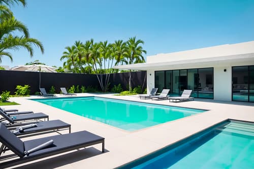 photo from pinterest of minimalist-style designed (outdoor pool area ) with pool and pool lights and pool lounge chairs and pool. . with lots of light and focus on the shape, colour and texture of just a few of essential elements and clean lines and a monochromatic palette with colour used as an accent and an open floor plan and functional furniture and lots of light. . cinematic photo, highly detailed, cinematic lighting, ultra-detailed, ultrarealistic, photorealism, 8k. trending on pinterest. minimalist design style. masterpiece, cinematic light, ultrarealistic+, photorealistic+, 8k, raw photo, realistic, sharp focus on eyes, (symmetrical eyes), (intact eyes), hyperrealistic, highest quality, best quality, , highly detailed, masterpiece, best quality, extremely detailed 8k wallpaper, masterpiece, best quality, ultra-detailed, best shadow, detailed background, detailed face, detailed eyes, high contrast, best illumination, detailed face, dulux, caustic, dynamic angle, detailed glow. dramatic lighting. highly detailed, insanely detailed hair, symmetrical, intricate details, professionally retouched, 8k high definition. strong bokeh. award winning photo.