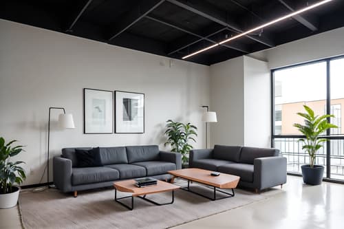 photo from pinterest of minimalist-style interior designed (office interior) with office chairs and seating area with sofa and cabinets and desk lamps and plants and computer desks and lounge chairs and office desks. . with clean lines and an open floor plan and focus on the shape, colour and texture of just a few of essential elements and functional furniture and a monochromatic palette with colour used as an accent and lots of light and clean lines. . cinematic photo, highly detailed, cinematic lighting, ultra-detailed, ultrarealistic, photorealism, 8k. trending on pinterest. minimalist interior design style. masterpiece, cinematic light, ultrarealistic+, photorealistic+, 8k, raw photo, realistic, sharp focus on eyes, (symmetrical eyes), (intact eyes), hyperrealistic, highest quality, best quality, , highly detailed, masterpiece, best quality, extremely detailed 8k wallpaper, masterpiece, best quality, ultra-detailed, best shadow, detailed background, detailed face, detailed eyes, high contrast, best illumination, detailed face, dulux, caustic, dynamic angle, detailed glow. dramatic lighting. highly detailed, insanely detailed hair, symmetrical, intricate details, professionally retouched, 8k high definition. strong bokeh. award winning photo.