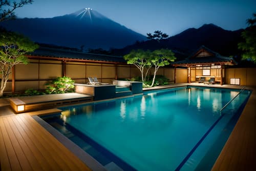 photo from pinterest of japanese design-style designed (outdoor pool area ) with pool and pool lights and pool lounge chairs and pool. . with . . cinematic photo, highly detailed, cinematic lighting, ultra-detailed, ultrarealistic, photorealism, 8k. trending on pinterest. japanese design design style. masterpiece, cinematic light, ultrarealistic+, photorealistic+, 8k, raw photo, realistic, sharp focus on eyes, (symmetrical eyes), (intact eyes), hyperrealistic, highest quality, best quality, , highly detailed, masterpiece, best quality, extremely detailed 8k wallpaper, masterpiece, best quality, ultra-detailed, best shadow, detailed background, detailed face, detailed eyes, high contrast, best illumination, detailed face, dulux, caustic, dynamic angle, detailed glow. dramatic lighting. highly detailed, insanely detailed hair, symmetrical, intricate details, professionally retouched, 8k high definition. strong bokeh. award winning photo.