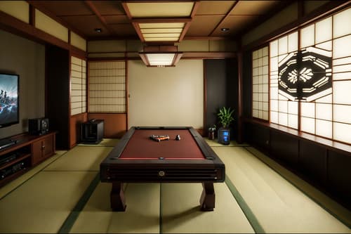 photo from pinterest of japanese design-style interior designed (gaming room interior) . with . . cinematic photo, highly detailed, cinematic lighting, ultra-detailed, ultrarealistic, photorealism, 8k. trending on pinterest. japanese design interior design style. masterpiece, cinematic light, ultrarealistic+, photorealistic+, 8k, raw photo, realistic, sharp focus on eyes, (symmetrical eyes), (intact eyes), hyperrealistic, highest quality, best quality, , highly detailed, masterpiece, best quality, extremely detailed 8k wallpaper, masterpiece, best quality, ultra-detailed, best shadow, detailed background, detailed face, detailed eyes, high contrast, best illumination, detailed face, dulux, caustic, dynamic angle, detailed glow. dramatic lighting. highly detailed, insanely detailed hair, symmetrical, intricate details, professionally retouched, 8k high definition. strong bokeh. award winning photo.