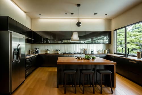 photo from pinterest of japanese design-style interior designed (kitchen interior) with stove and kitchen cabinets and worktops and plant and refrigerator and sink and stove. . with . . cinematic photo, highly detailed, cinematic lighting, ultra-detailed, ultrarealistic, photorealism, 8k. trending on pinterest. japanese design interior design style. masterpiece, cinematic light, ultrarealistic+, photorealistic+, 8k, raw photo, realistic, sharp focus on eyes, (symmetrical eyes), (intact eyes), hyperrealistic, highest quality, best quality, , highly detailed, masterpiece, best quality, extremely detailed 8k wallpaper, masterpiece, best quality, ultra-detailed, best shadow, detailed background, detailed face, detailed eyes, high contrast, best illumination, detailed face, dulux, caustic, dynamic angle, detailed glow. dramatic lighting. highly detailed, insanely detailed hair, symmetrical, intricate details, professionally retouched, 8k high definition. strong bokeh. award winning photo.